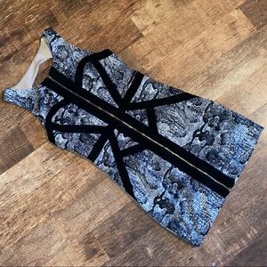 Snake print party dress